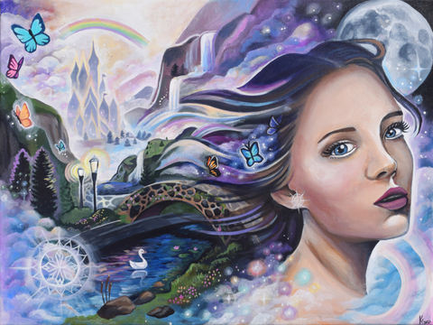 "Rainbow Reflection" Original Painting