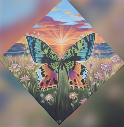 “Sunset Moth” Original Painting