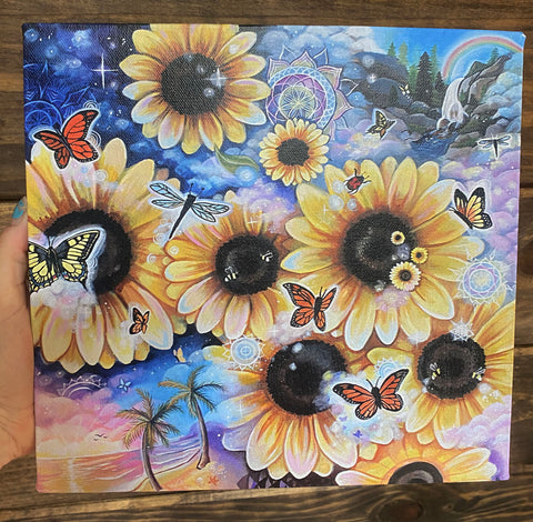 "Sunflowers for Mom" Mini Canvas Print